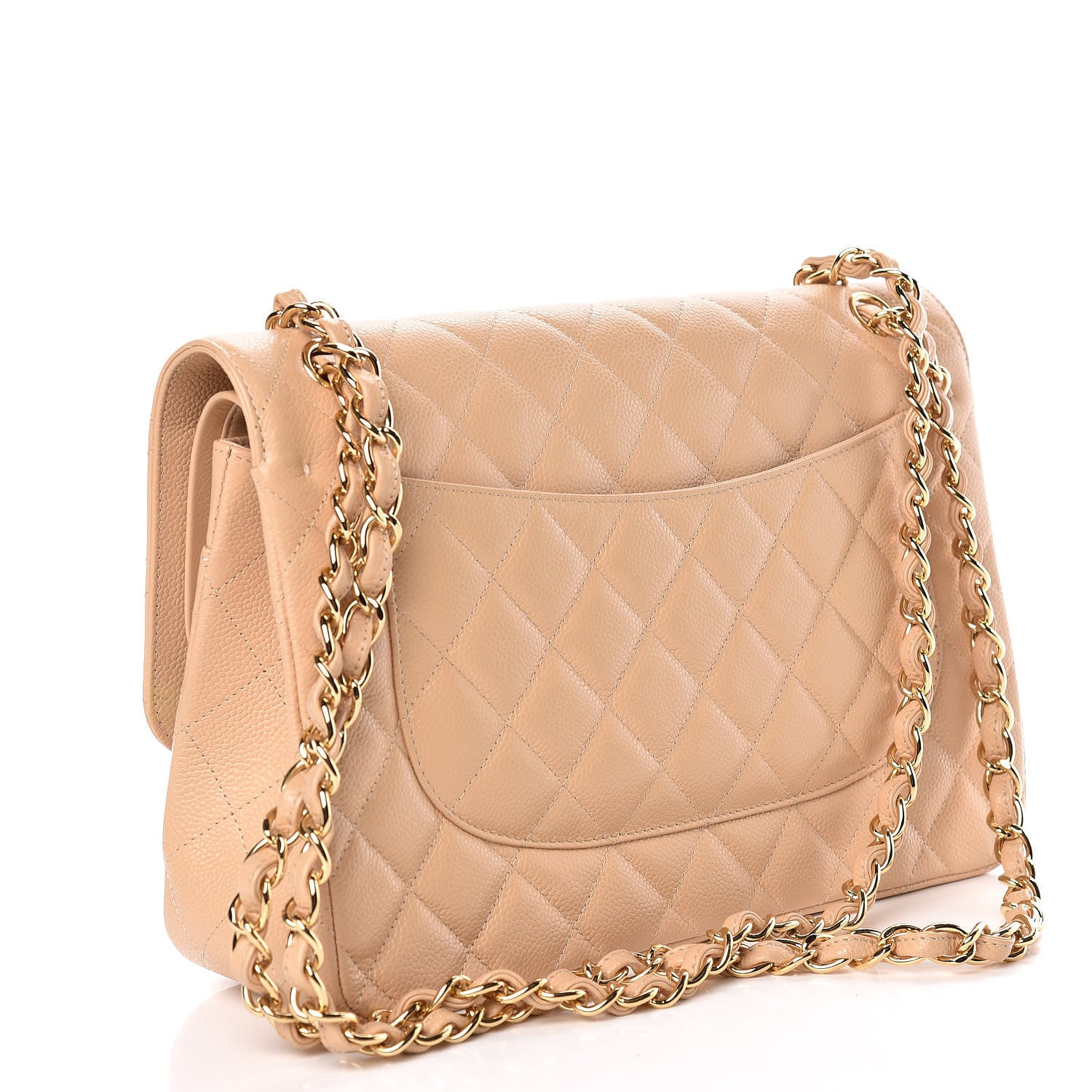 Chanel Caviar Quilted Jumbo Double Flap Beige Clair 3 of 11