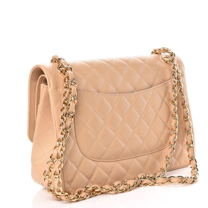 Chanel Caviar Quilted Jumbo Double Flap Beige Clair 3 of 11