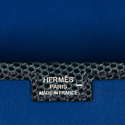 Hermes Swift Lizard Jige Elan 29 Clutch Bleu Roi 6 of 7