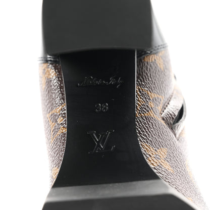 Louis Vuitton Patent Calfskin Monogram Star Trail Ankle Boots 38 Black 7 of 9