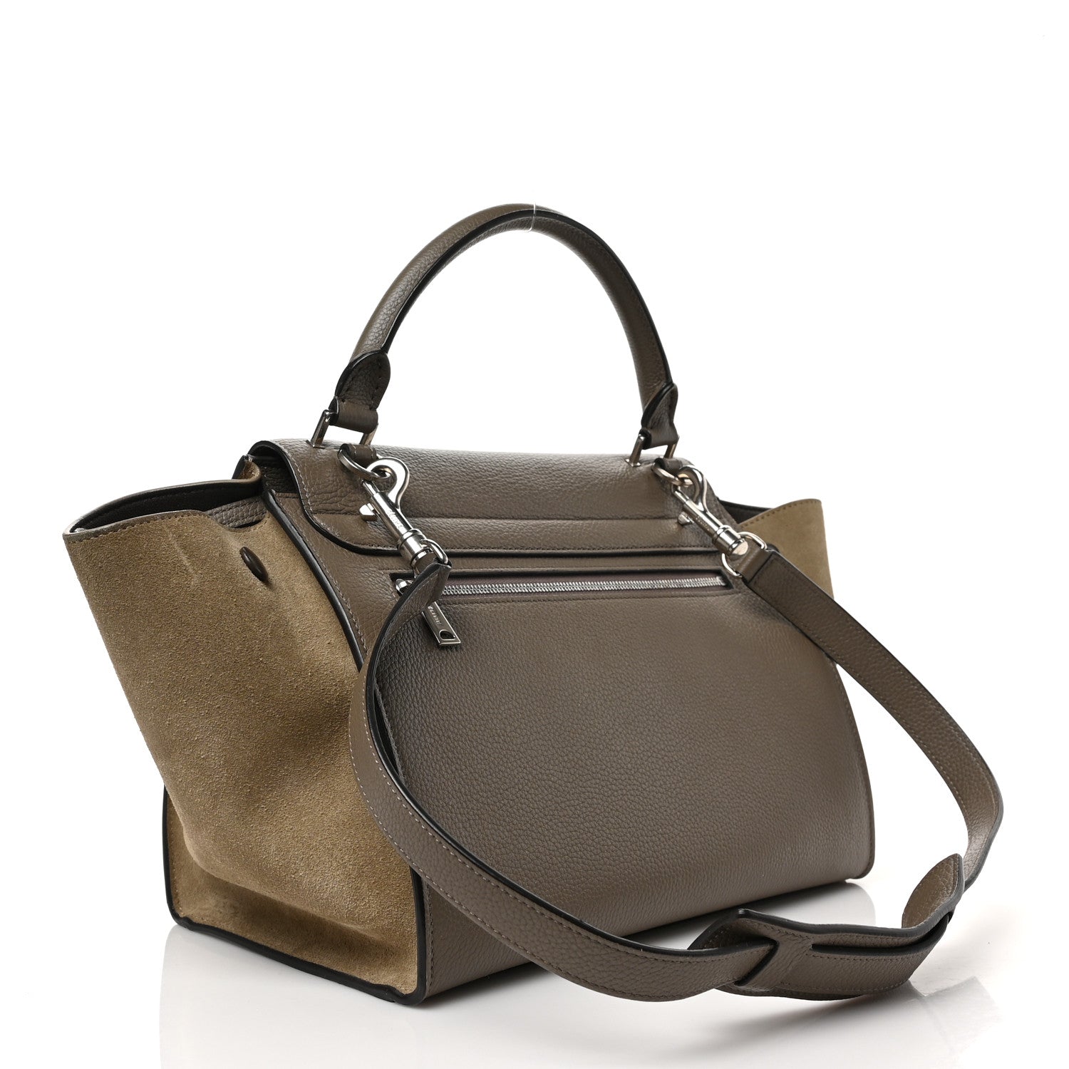 Celine Smooth Calfskin Suede Medium Trapeze 2 of 7