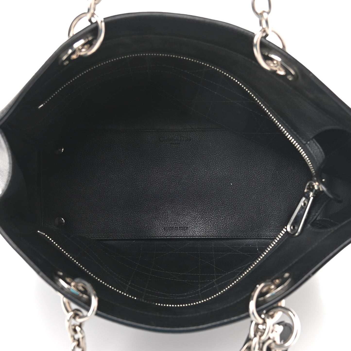 Grained Calfskin Cannage Medium Ultradior Tote Black
