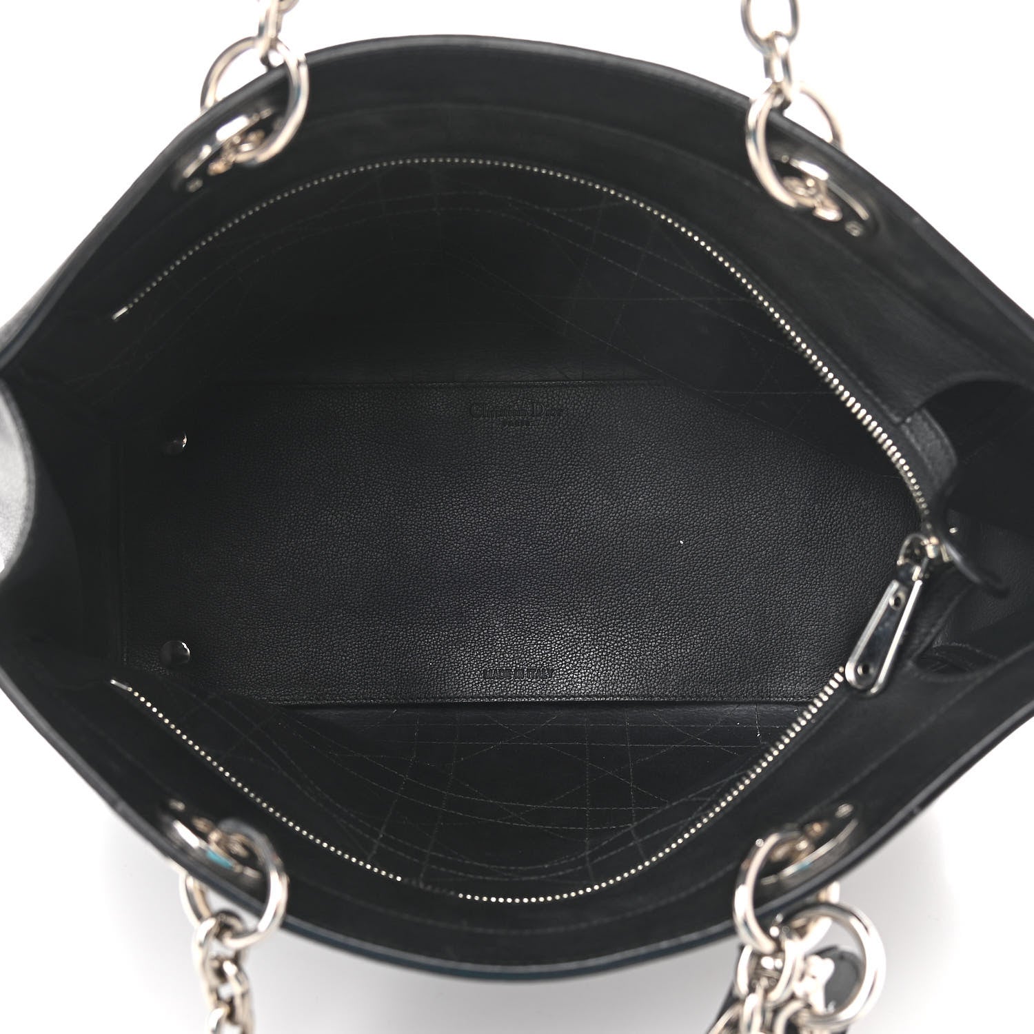 Christian Dior Grained Calfskin Cannage Medium Ultradior Tote Black 5 of 14