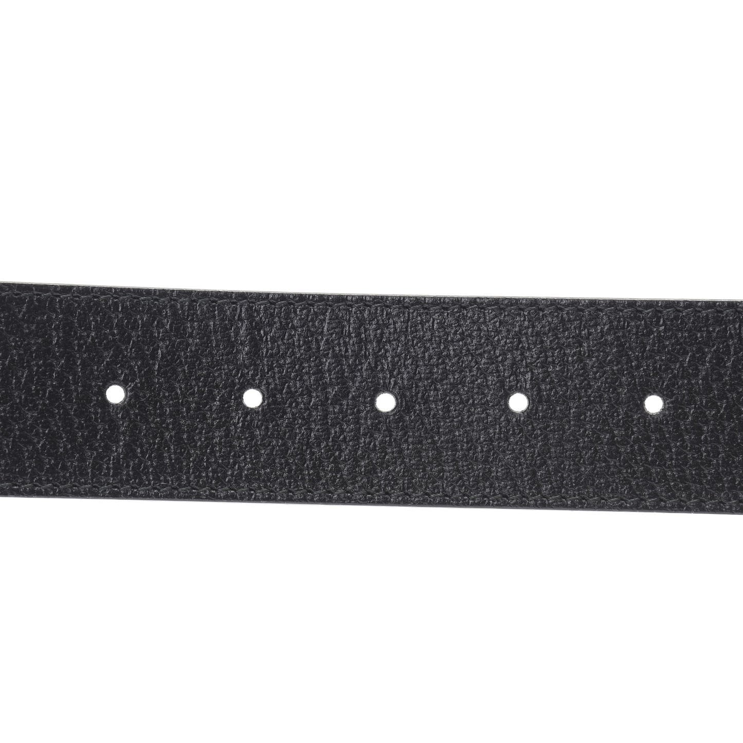 Textured Dollar Calfskin Nickel Double G 40mm Belt 80 32 Black