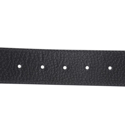 Gucci Textured Dollar Calfskin Nickel Double G 40mm Belt 80 32 Black 4 of 5