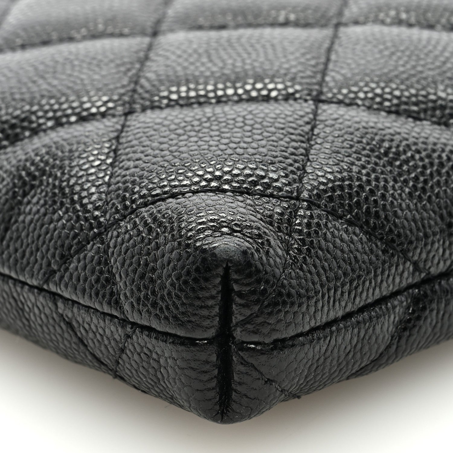 Chanel Caviar Quilted French New Wave Phone Holder With Chain Black 9 of 9