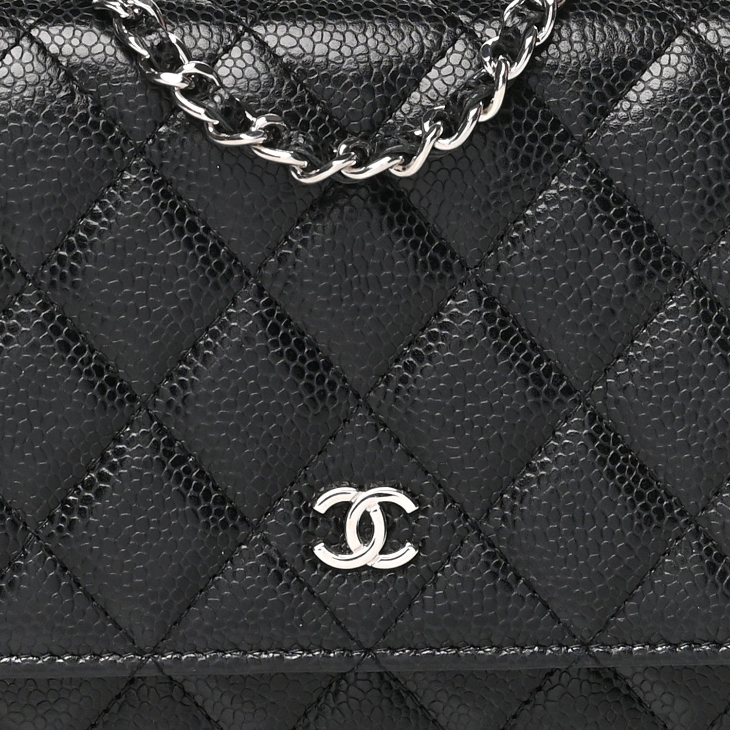 Chanel Caviar Quilted Wallet On Chain WOC Black 8 of 10