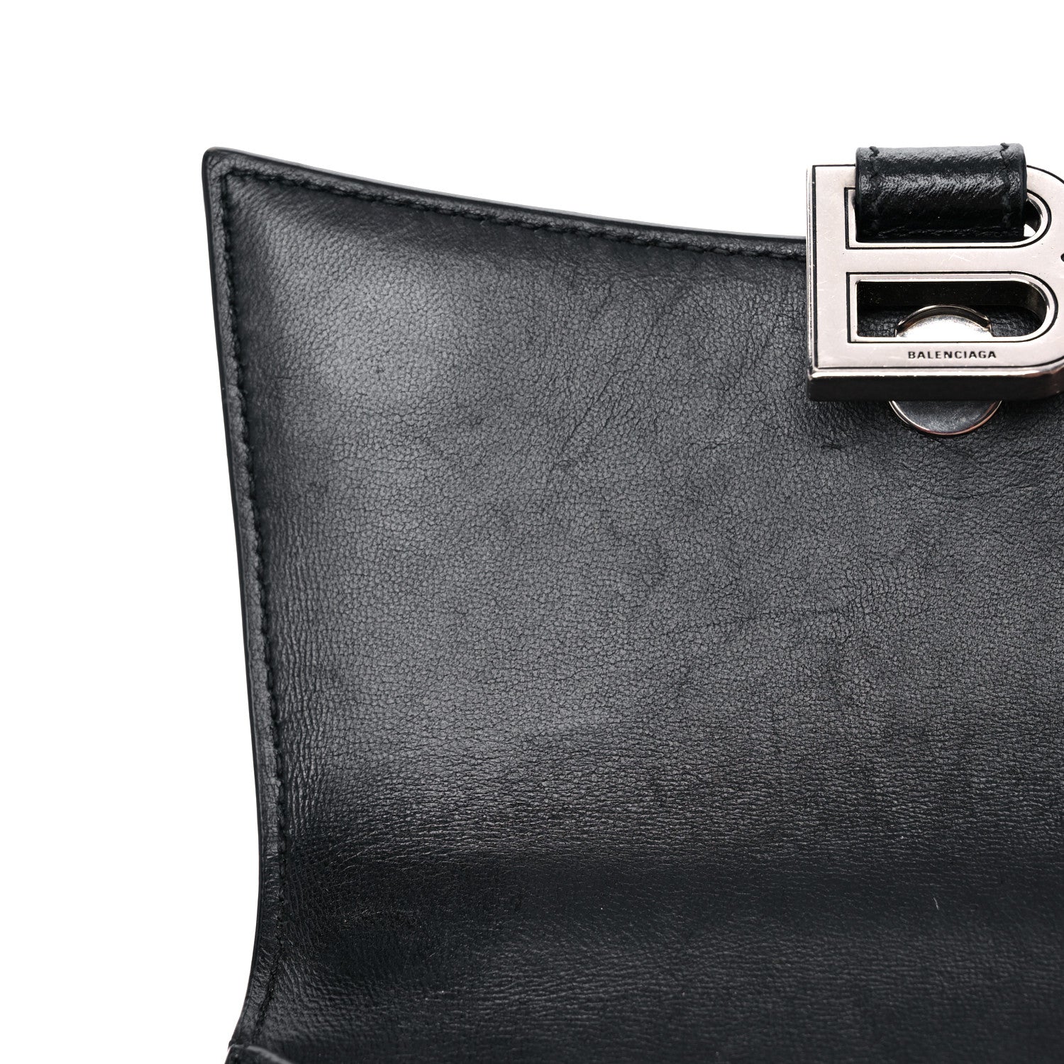 Balenciaga Grained Calfskin Hourglass Top Handle Bag XS Black 16 of 18