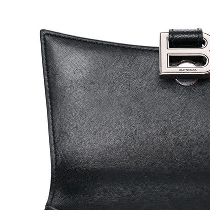 Balenciaga Grained Calfskin Hourglass Top Handle Bag XS Black 16 of 18