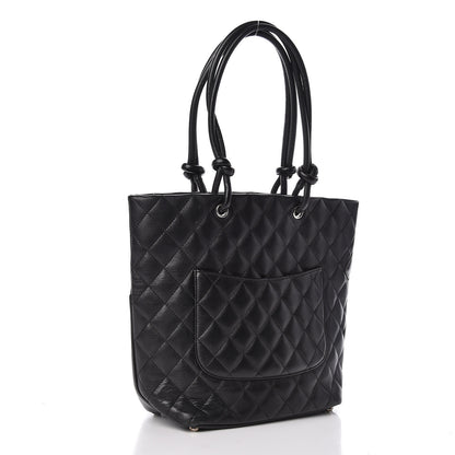 Chanel Calfskin Quilted Medium Cambon Tote Black 3 of 14