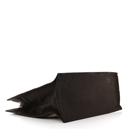Saint Laurent Linen Calfskin Rive Gauche North South Tote Natural 4 of 10
