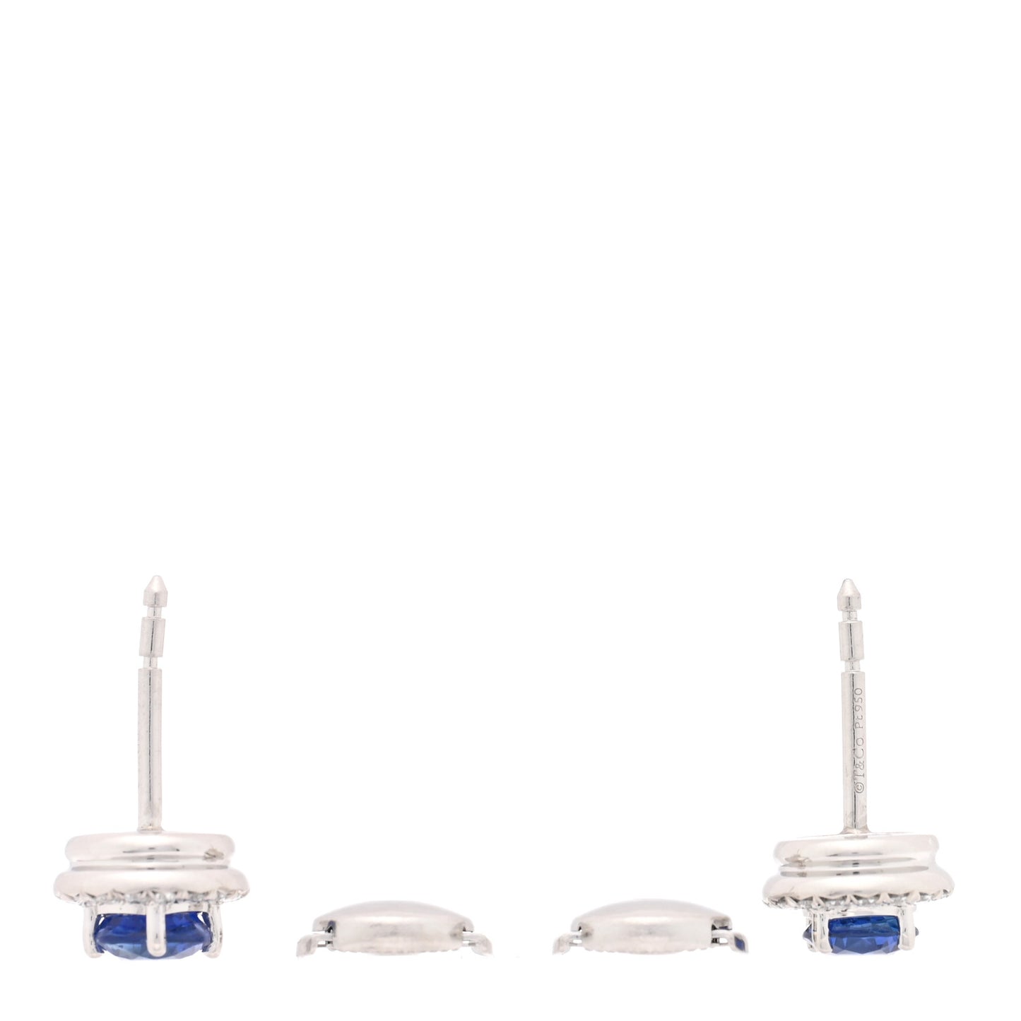 Platinum Diamond Sapphire Soleste Earrings