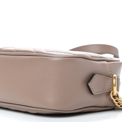 Gucci Calfskin Matelasse Mini GG Marmont Chain Shoulder Bag Porcelain Rose 9 of 9