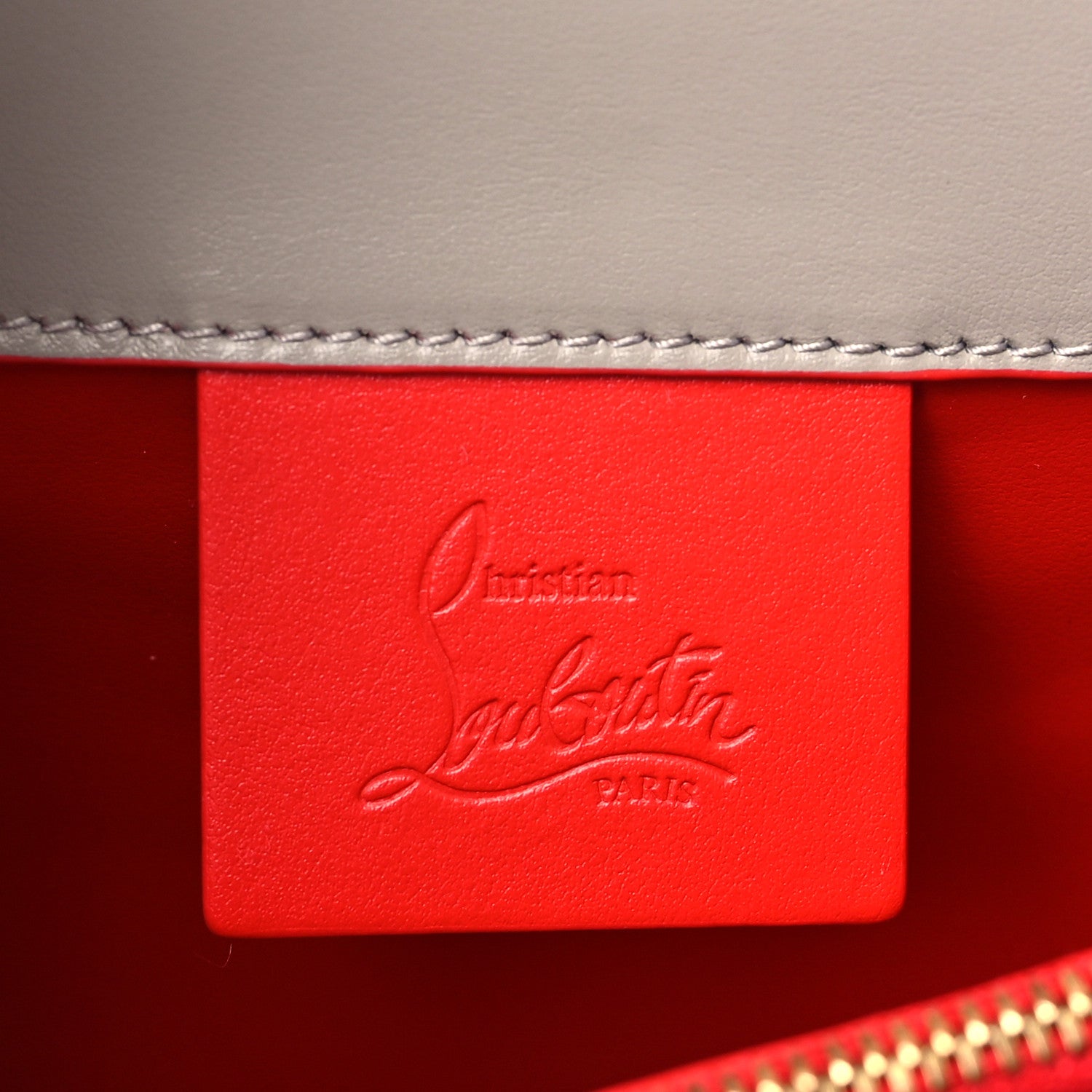 Christian Louboutin Calfskin Large Elisa Shoulder Bag Fume 6 of 8