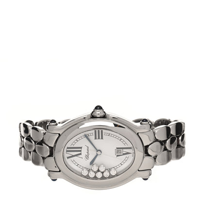 Chopard Stainless Steel 7 Diamond 31mm Oval Happy Sport Quartz Watch 2 of 4