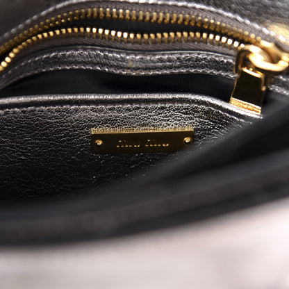 Miu Miu Metallic Goatskin Madras Crossbody Bag Chrome 8 of 12