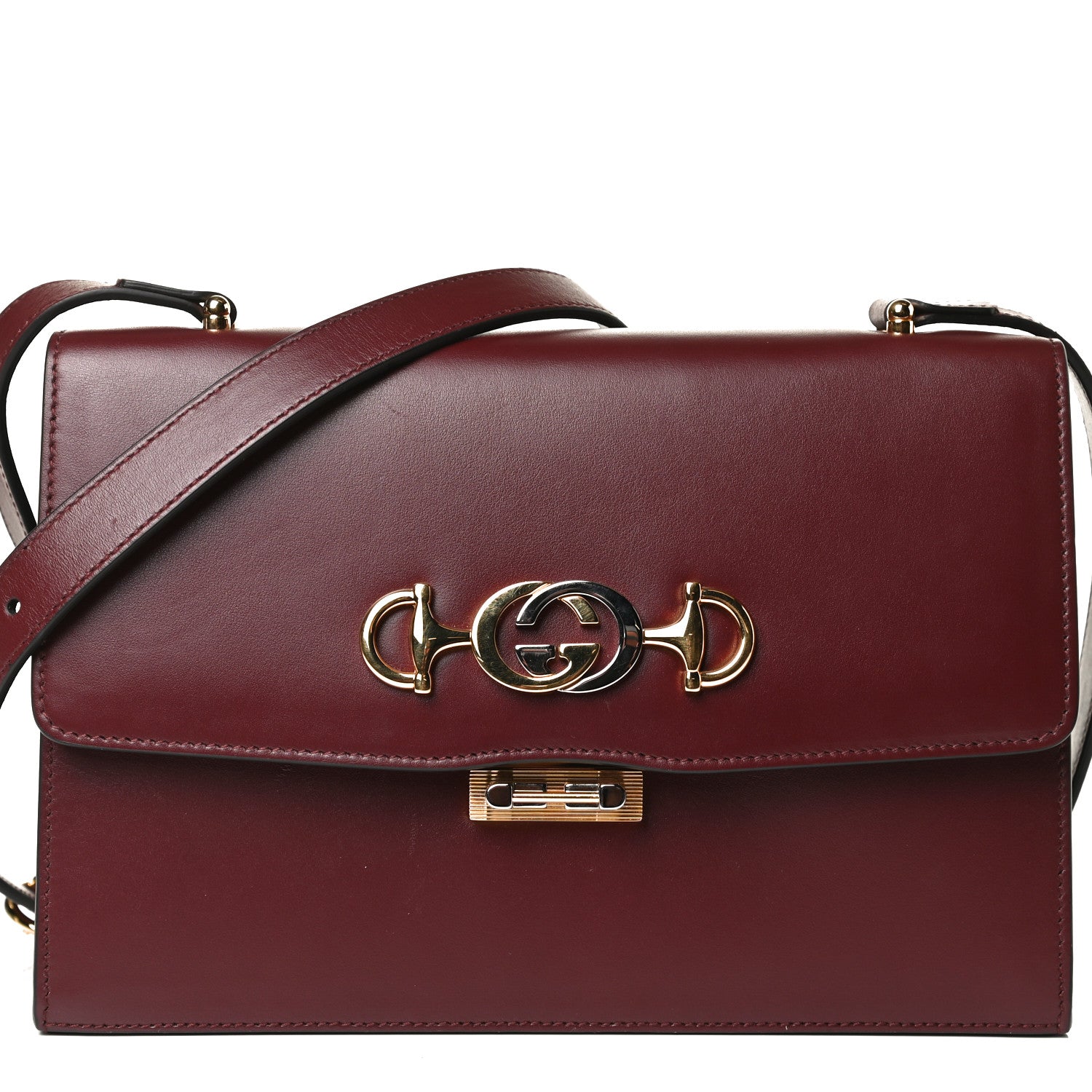 Gucci Smooth Calfskin Small Zumi Shoulder Bag Vintage Bordeaux 1 of 19