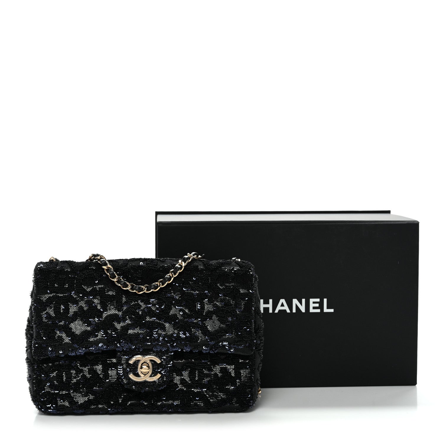 Chanel Sequin Quilted Small Single Flap Black 1880751 – FASHIONPHILE