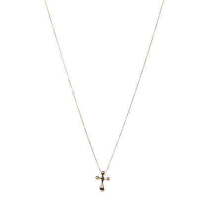 Tiffany 18K Yellow Gold Elsa Peretti Cross Pendant Necklace 1 of 7