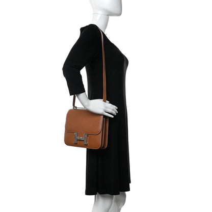 Hermes Grained Monsieur Lizard Constance 24 Gold Ombre 2 of 11