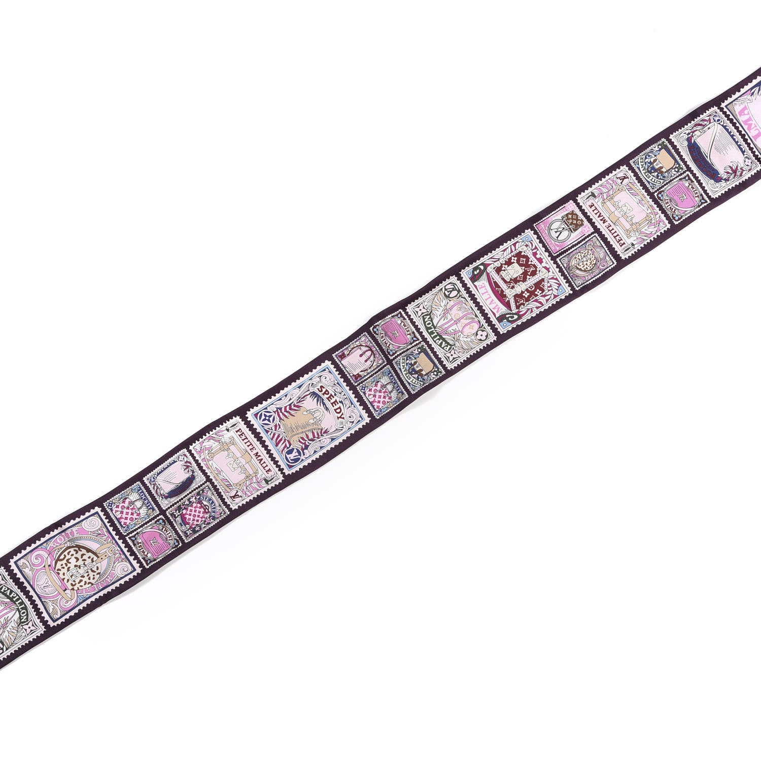 Louis Vuitton Silk Lettre A Louis Bandeau Bordeaux 3 of 3