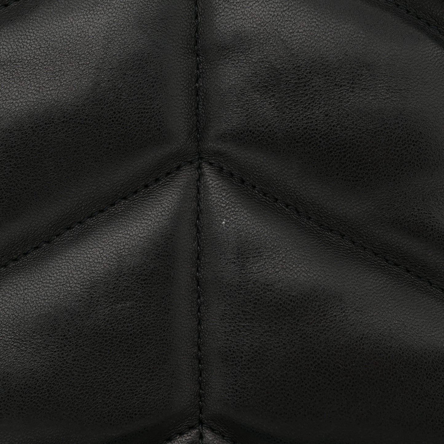 Lambskin Quilted Small Loulou Puffer Monogram Chain Satchel Black