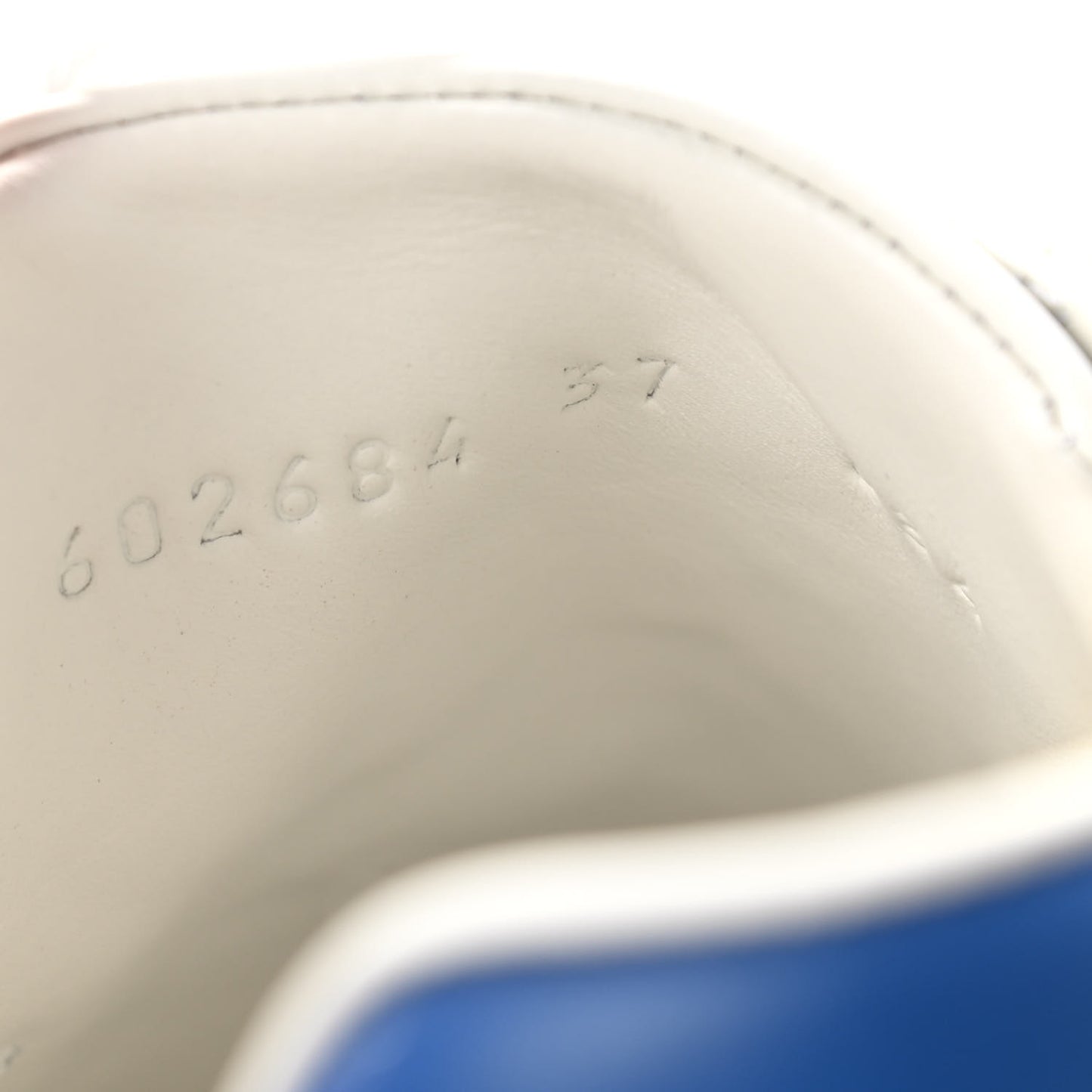 Calfskin Miro Soft Tennis Embroidered Womens Ace Sneakers 37 White Rio Blue