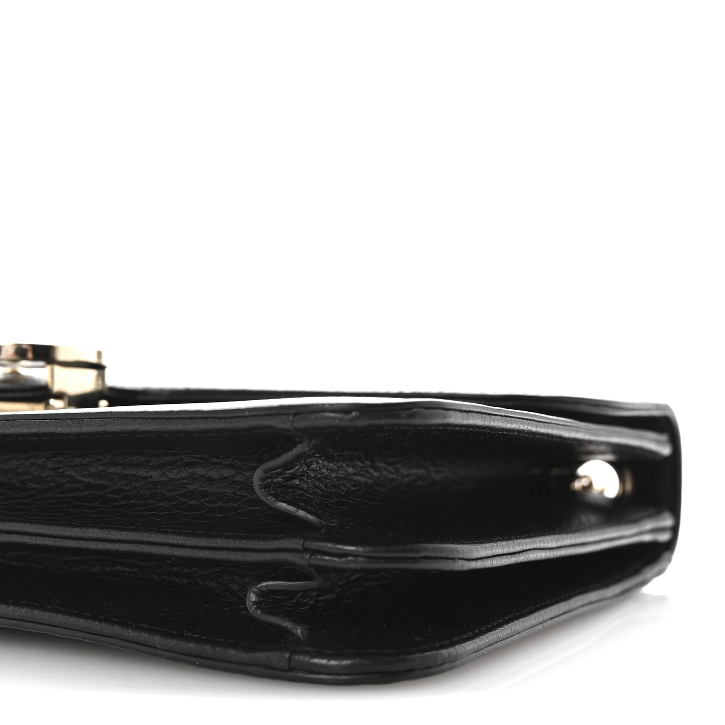 Dollar Calfskin Interlocking G Shoulder Bag Black