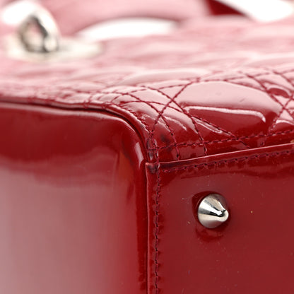 Christian Dior Patent Cannage Medium Lady Dior Red 11 of 19