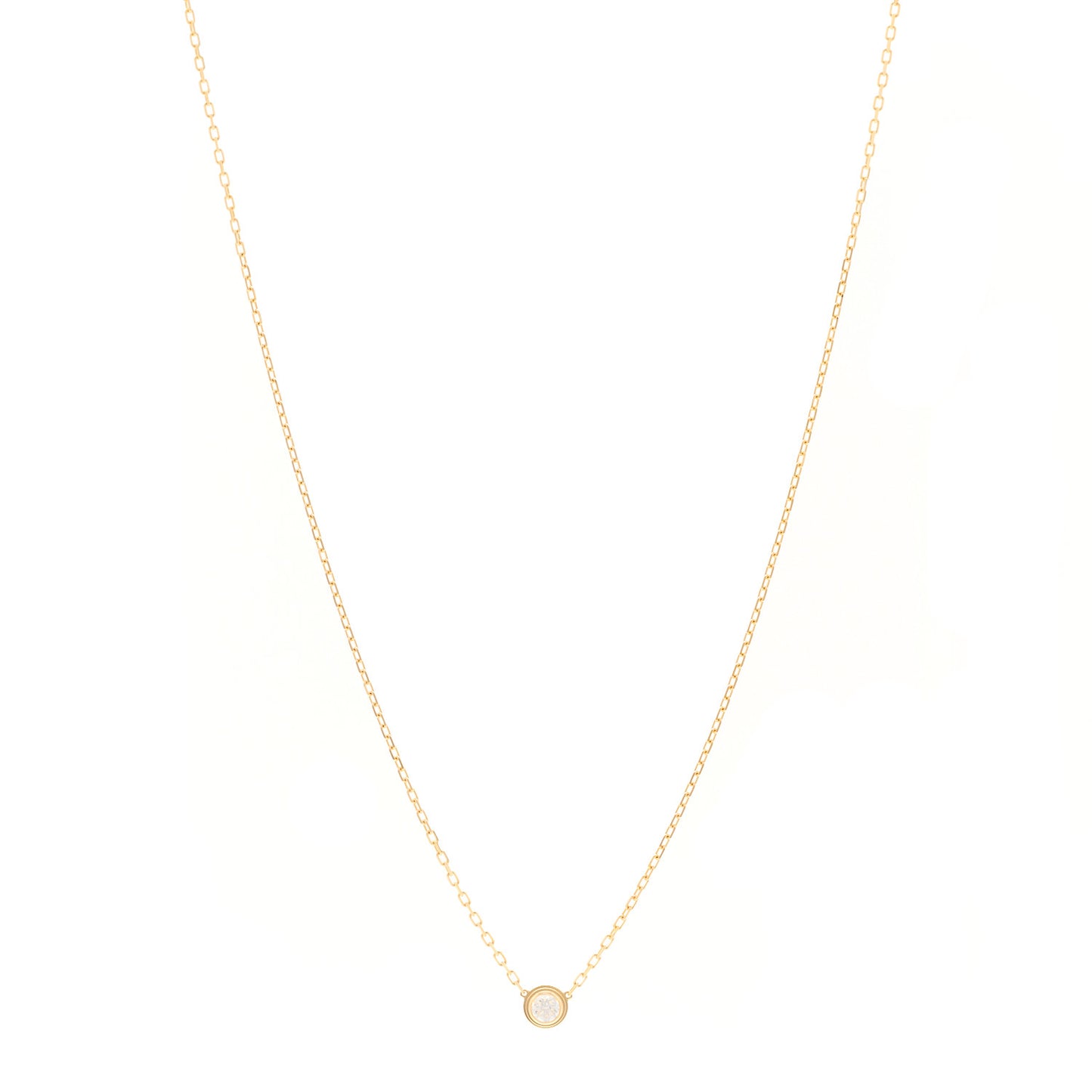 18K Yellow Gold Diamond LM D'Amour Pendant Necklace