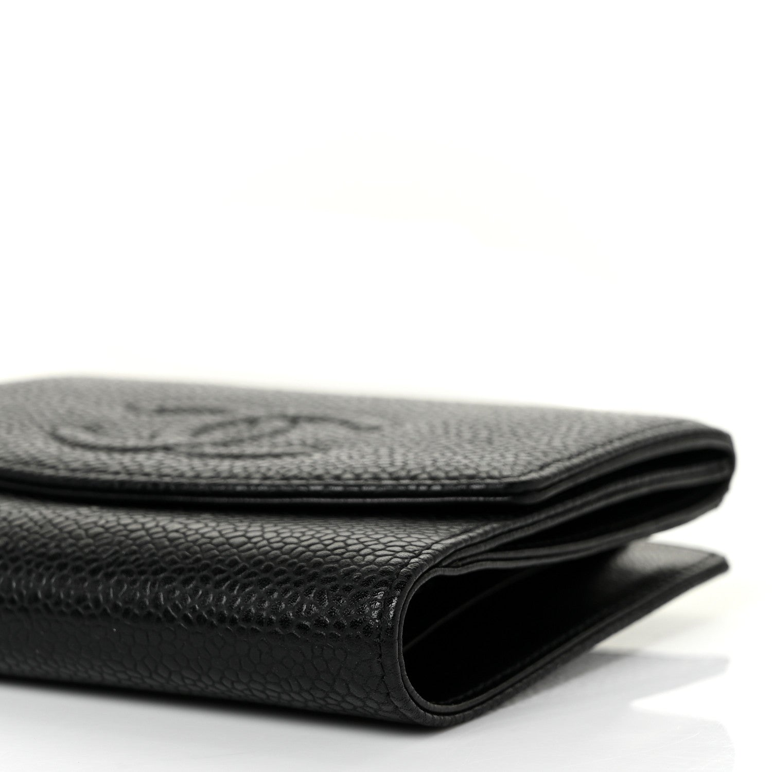 Chanel Caviar Timeless CC Compact French Wallet Black 8 of 10