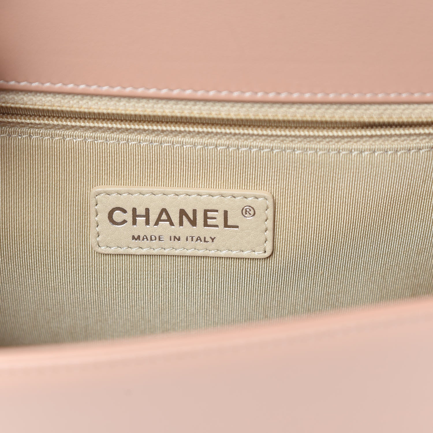 Chanel Calfskin Chevron Quilted New Medium Boy Flap Beige 6 of 11