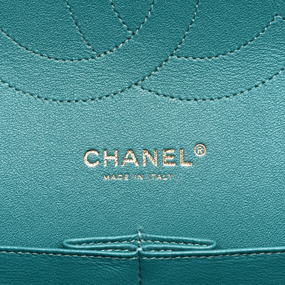 Chanel Caviar Quilted Jumbo Double Flap Green 6 of 10