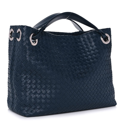 Bottega Veneta Nappa Intrecciato Bella Tote Navy 3 of 11