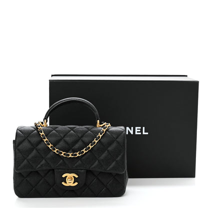 Chanel Caviar Quilted Mini Top Handle Rectangular Flap Black 11 of 11