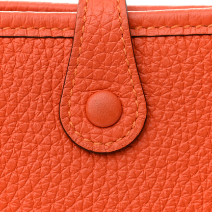Hermes Taurillon Clemence Evelyne TPM Orange 10 of 11