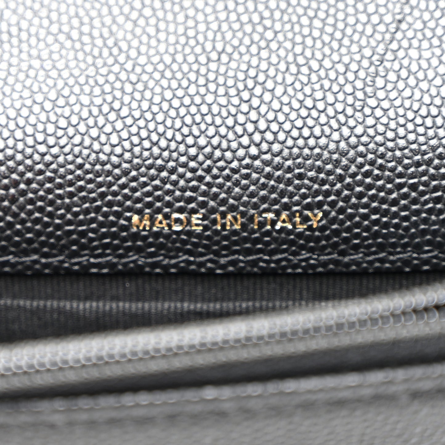 Caviar Quilted Pocket Twins Clutch With Chain  Black