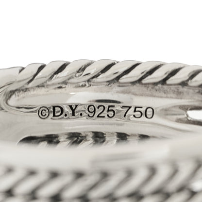David Yurman Sterling Silver 18K Yellow Gold 6mm X Crossover Ring 62 10 4 of 4