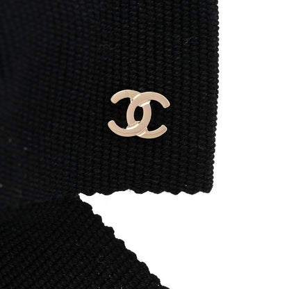 Chanel Grosgrain Bow CC Hair Clip Black 3 of 3