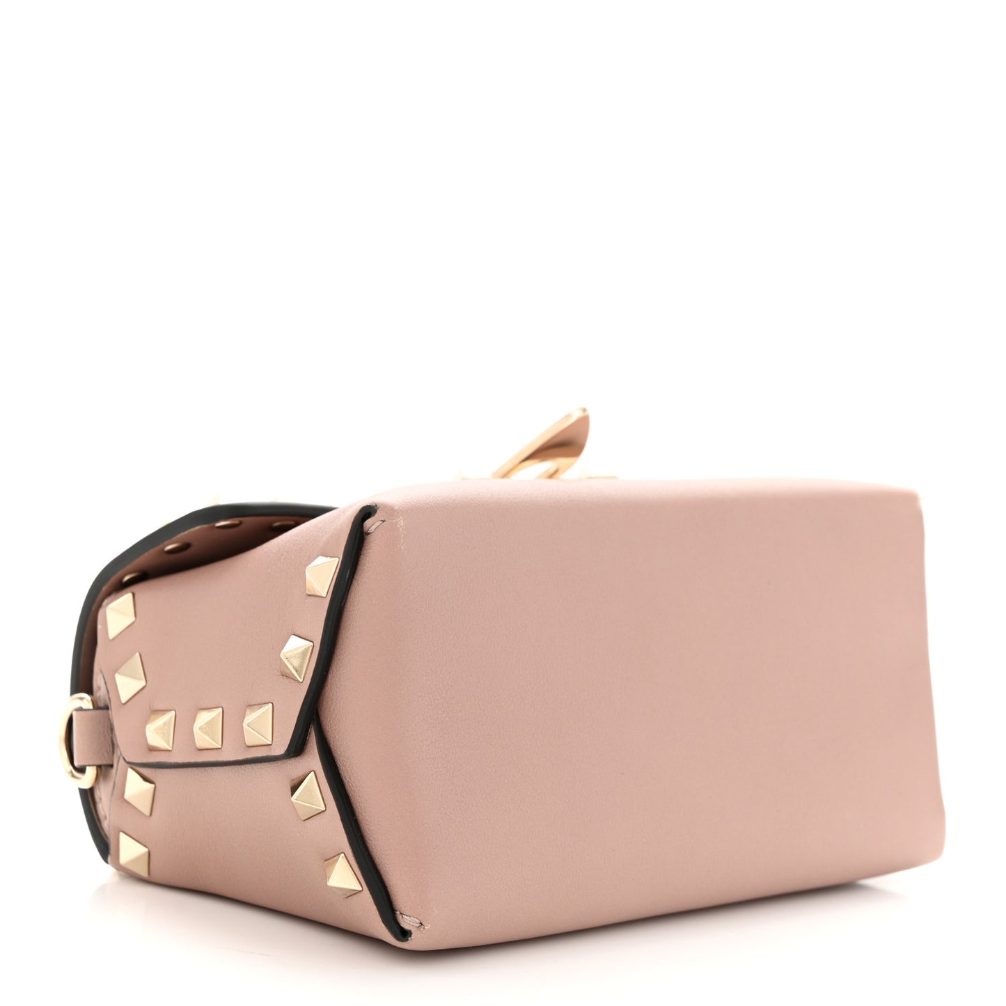 Calfskin Mini Rockstud Crossbody Bag Poudre