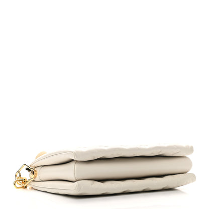 Louis Vuitton Lambskin Embossed Monogram Coussin PM Cream 4 of 8