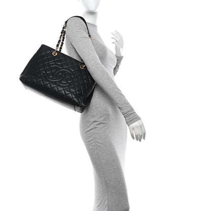 Chanel Caviar Quilted Grand Shopping Tote GST Black 2 of 12
