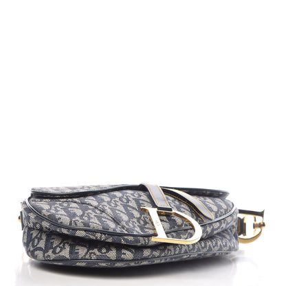 Christian Dior Monogram Saddle Bag Blue 4 of 8