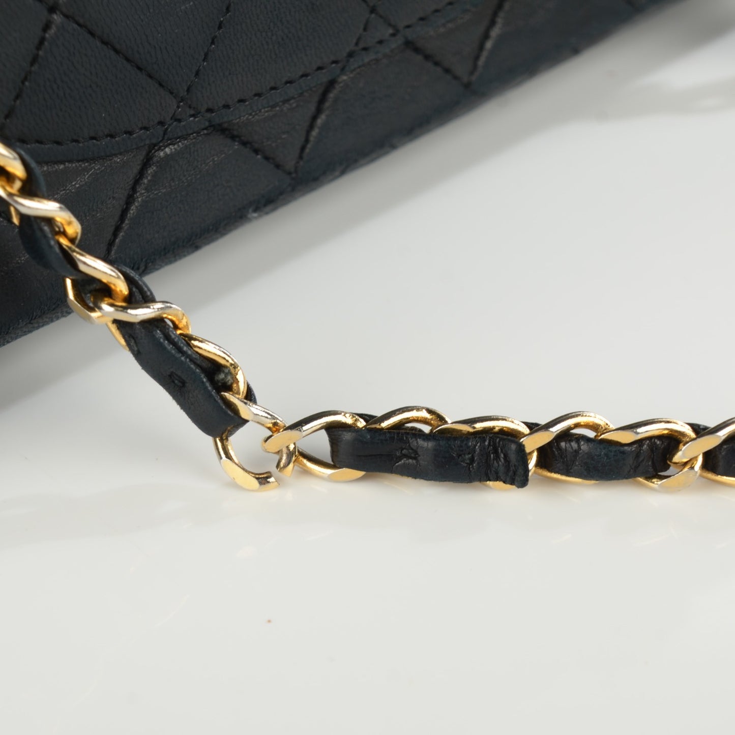 Lambskin Quilted Small Double Flap Black