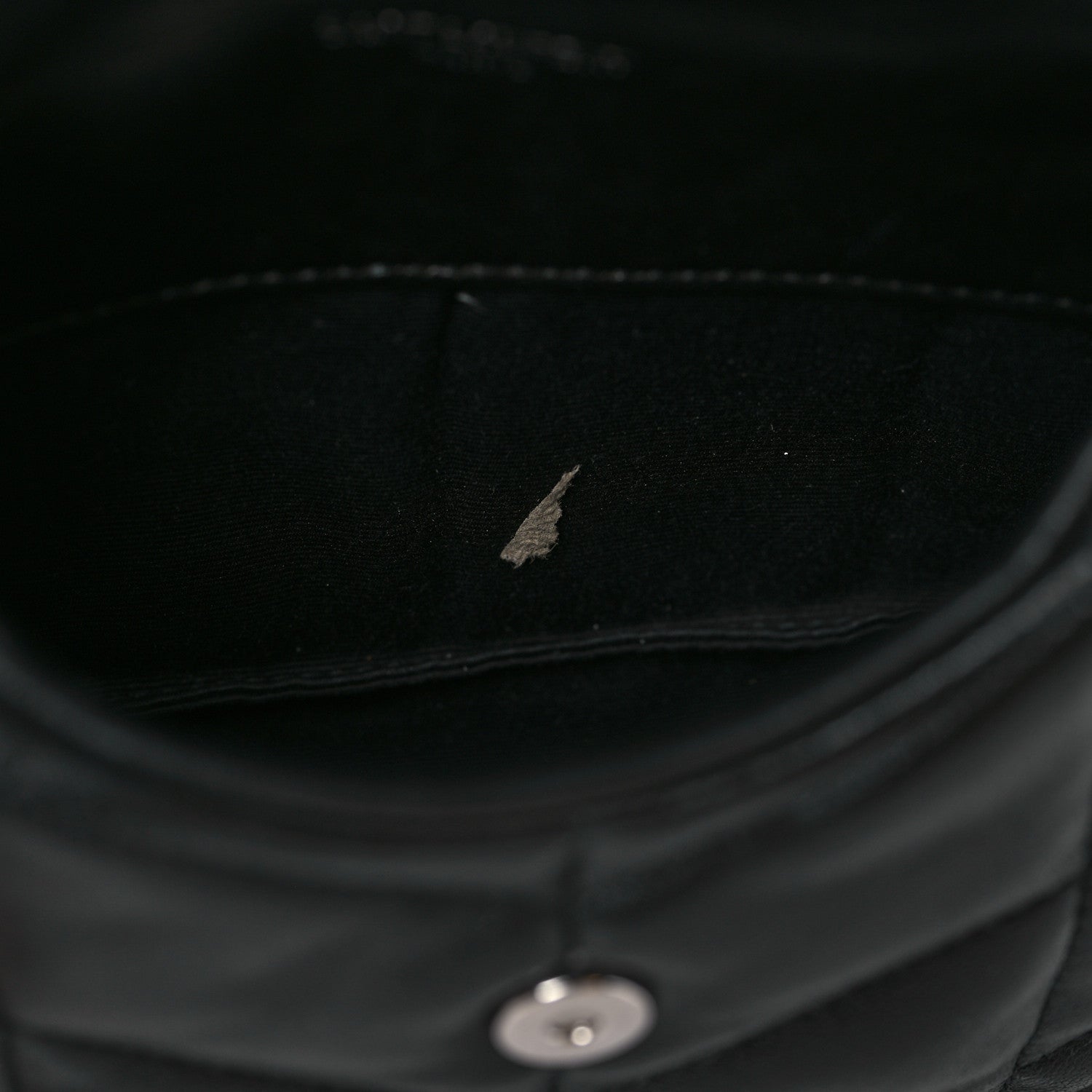 Saint Laurent Lambskin Monogram Loulou Puffer Pouch Clutch Black 10 of 11
