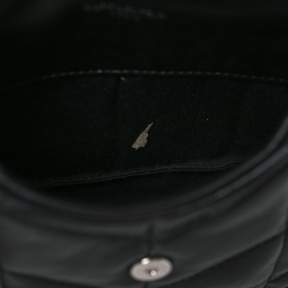 Saint Laurent Lambskin Monogram Loulou Puffer Pouch Clutch Black 10 of 11