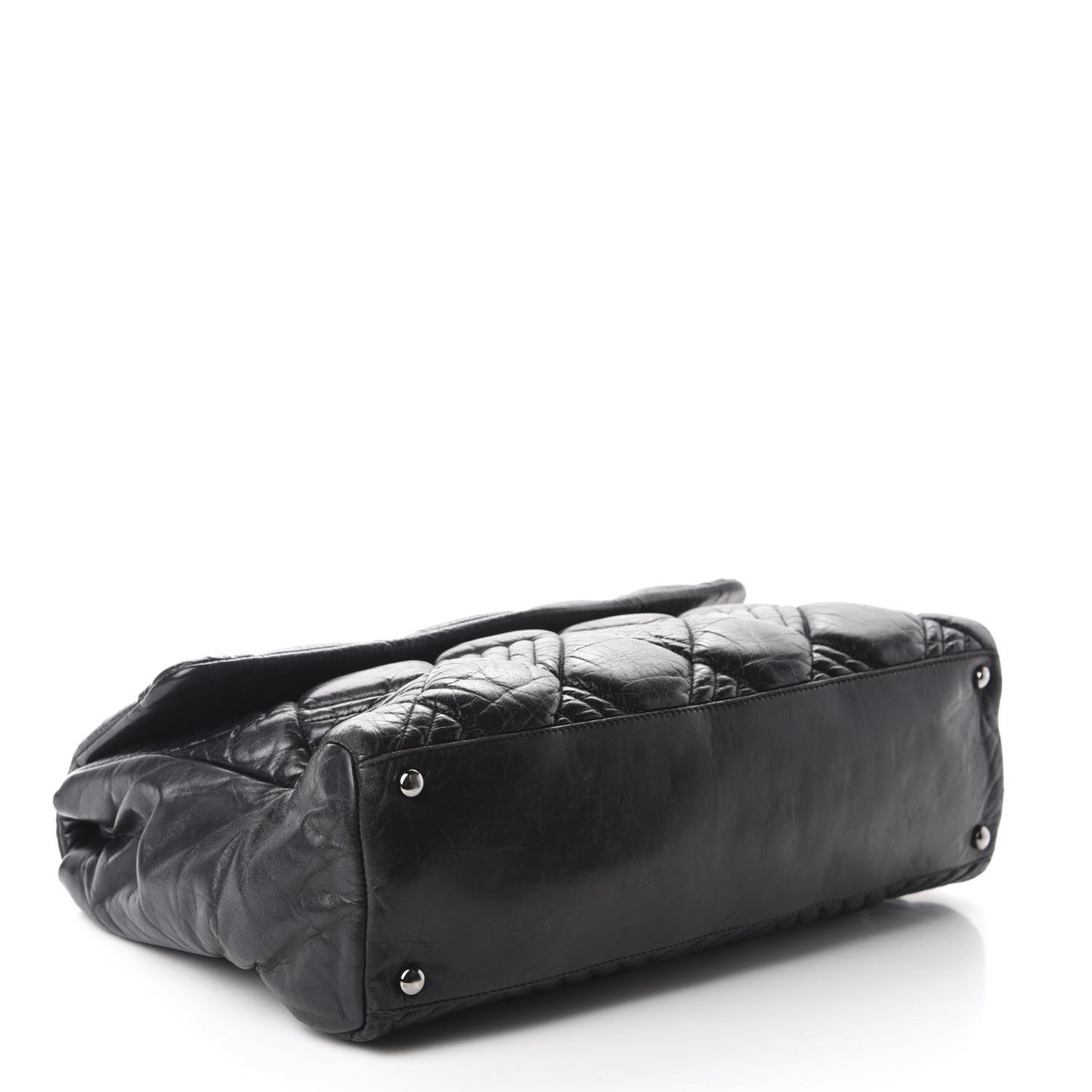 Lambskin In and Out XL Maxi Flap Black