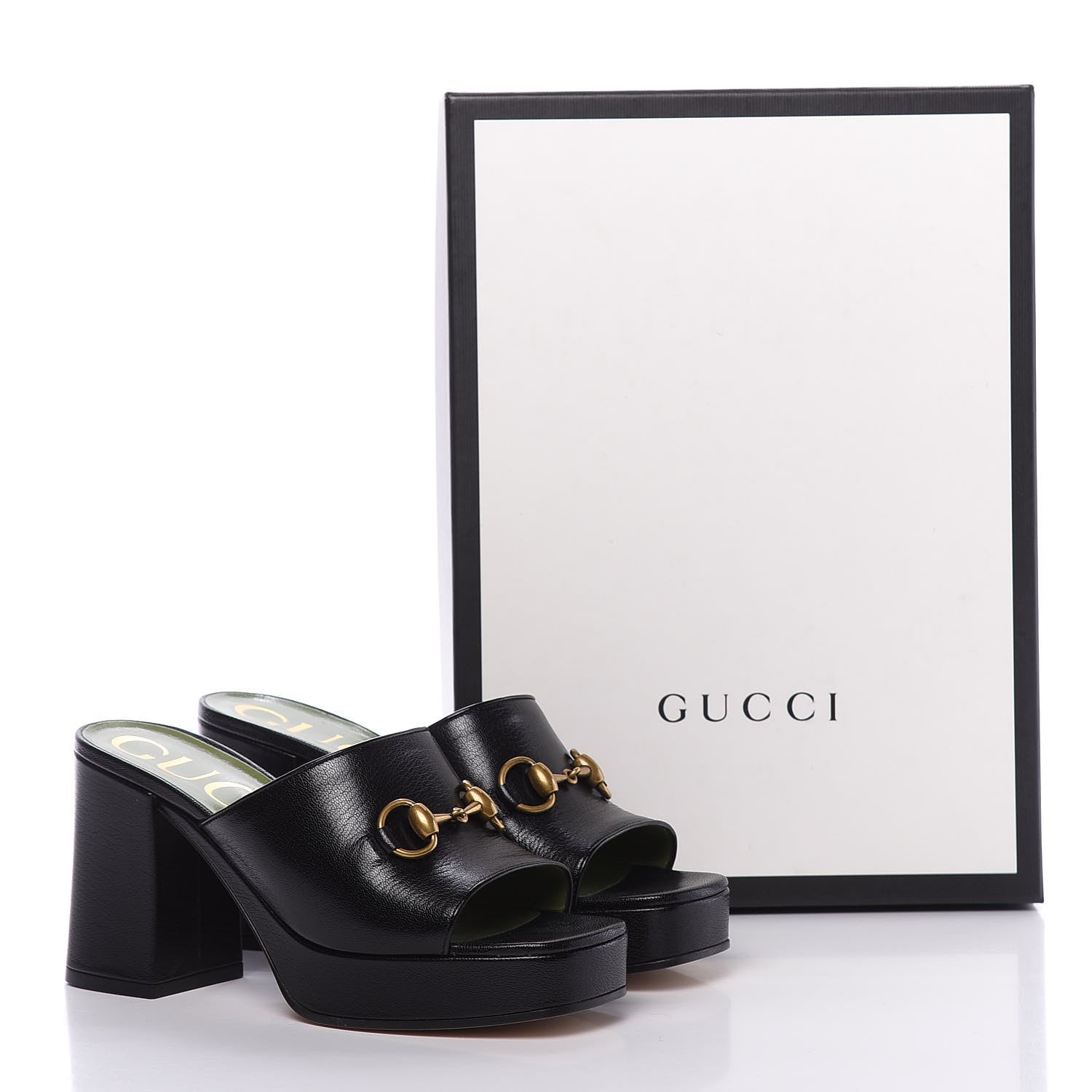 Gucci Granada Kid Houdan Platform Slide Sandals 36 Black 8 of 8
