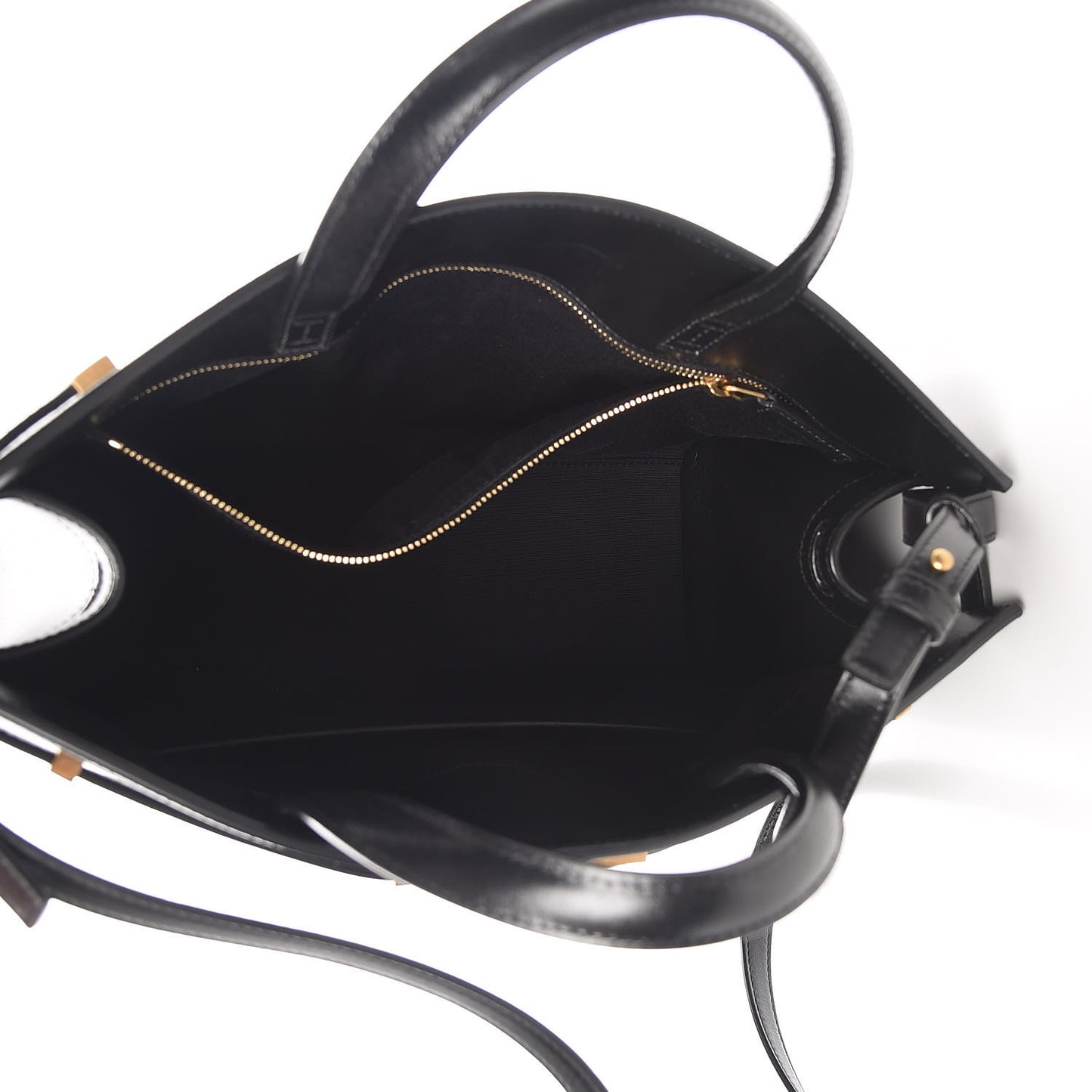 Calfskin Small Manhattan Shopper Tote Black