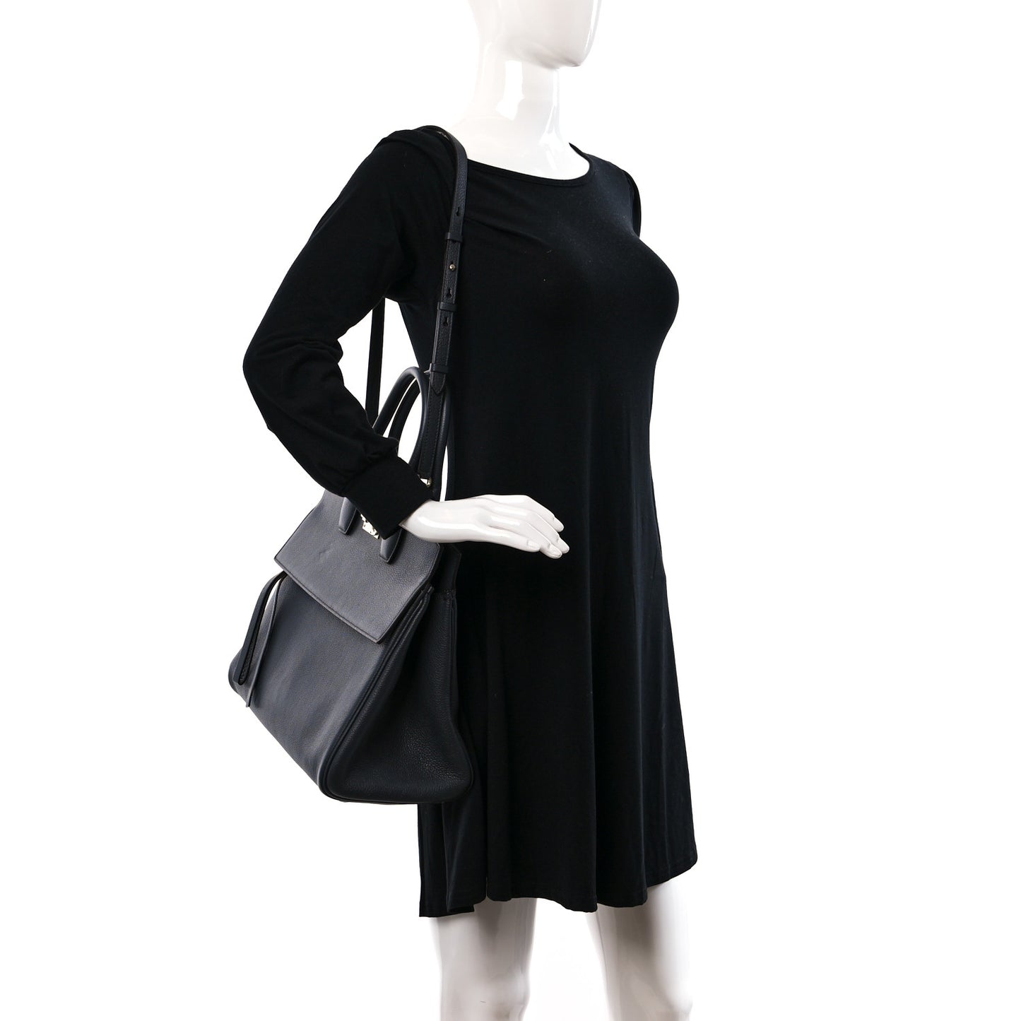 Calfskin Studio Bag Dark Grey